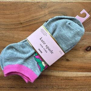 KATE SPADE No Show Socks 3 Pair Floral Polka Dot Stripe